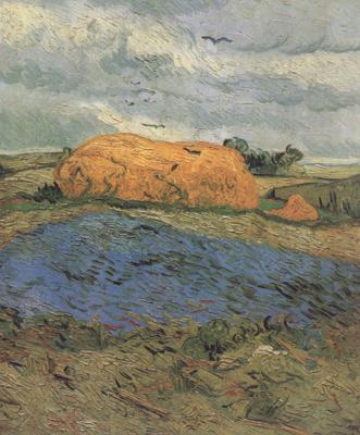 Vincent Van Gogh Haystacks under a Rainy Sky (nn04) oil painting picture